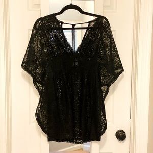 Lace bathing suit cover up